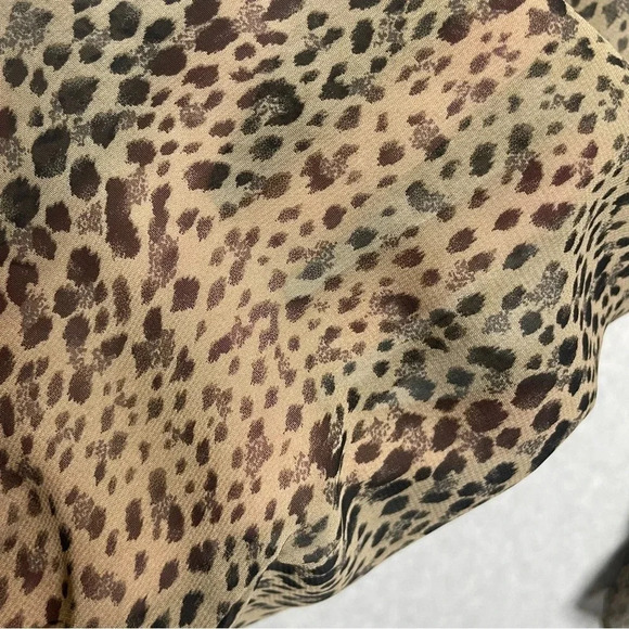 ASTR Leopard Print Crossover Ruffled Long Sleeve Romper - Picture 8 of 9